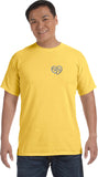 OM Heart Pocket Print Pigment Dye Yoga Tee Shirt - Yoga Clothing for You