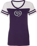 OM Heart Powder Puff Yoga Tee Shirt - Yoga Clothing for You