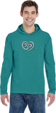 OM Heart Pigment Hoodie Yoga Tee Shirt - Yoga Clothing for You