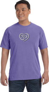 OM Heart Pigment Dye Yoga Tee Shirt - Yoga Clothing for You
