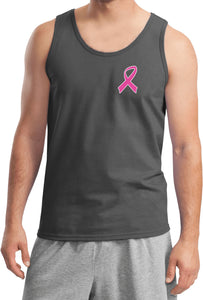 Breast Cancer Tank Top Pink Ribbon Pocket Print Tanktop - Yoga Clothing for You