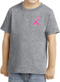 Kids Breast Cancer T-shirt Pink Ribbon Pocket Print Toddler Tee - Yoga Clothing for You