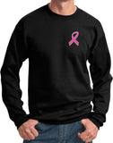 Breast Cancer Sweatshirt Pink Ribbon Pocket Print - Yoga Clothing for You
