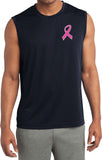Breast Cancer Pink Ribbon Pocket Print Sleeveless Competitor Tee - Yoga Clothing for You