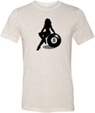 Billiards Pin Up Girl 8 Ball Tri Blend T-shirt - Yoga Clothing for You