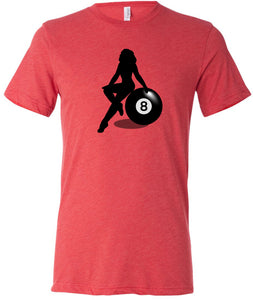 Billiards Pin Up Girl 8 Ball Tri Blend T-shirt - Yoga Clothing for You