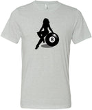 Billiards Pin Up Girl 8 Ball Tri Blend T-shirt - Yoga Clothing for You