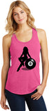 Billiards Pin Up Girl 8 Ball Ladies Racerback Tank Top - Yoga Clothing for You