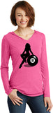 Billiards Pin Up Girl 8 Ball Ladies Lightweight Hoodie - Yoga Clothing for You