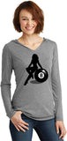 Billiards Pin Up Girl 8 Ball Ladies Lightweight Hoodie - Yoga Clothing for You