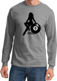 Billiards Pin Up Girl 8 Ball Long Sleeve Shirt - Yoga Clothing for You