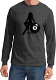 Billiards Pin Up Girl 8 Ball Long Sleeve Shirt - Yoga Clothing for You