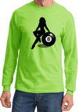 Billiards Pin Up Girl 8 Ball Long Sleeve Shirt - Yoga Clothing for You