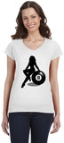 Billiards Pin Up Girl 8 Ball Ladies V-neck Shirt - Yoga Clothing for You
