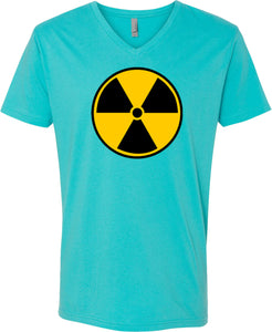 Radiation T-shirt Radioactive Fallout Symbol V-Neck - Yoga Clothing for You