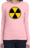 Ladies Radiation T-shirt Radioactive Fallout Symbol Long Sleeve - Yoga Clothing for You