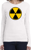 Ladies Radiation T-shirt Radioactive Fallout Symbol Long Sleeve - Yoga Clothing for You