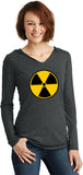 Ladies Radiation T-shirt Radioactive Fallout Symbol Tri Hoodie - Yoga Clothing for You