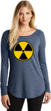 Ladies Radiation T-shirt Radioactive Fallout Tri Long Sleeve - Yoga Clothing for You
