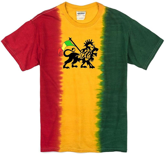 Men's Rasta Lion Tie Dye T-shirt - Yoga Clothing for You