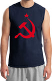 Soviet Union T-shirt Red Hammer and Sickle Muscle Tee - Yoga Clothing for You