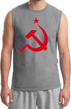 Soviet Union T-shirt Red Hammer and Sickle Muscle Tee - Yoga Clothing for You