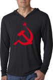 Soviet Union T-shirt Red Hammer and Sickle Lightweight Hoodie - Yoga Clothing for You