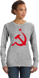 Ladies Soviet Union Sweatshirt Red Hammer and Sickle - Yoga Clothing for You