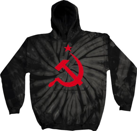 Soviet Union Hoodie Red Hammer and Sickle Tie Dye Hoody - Yoga Clothing for You