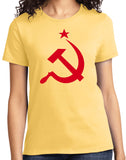 Ladies Soviet Union T-shirt Red Hammer and Sickle Tee - Yoga Clothing for You