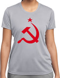 Ladies Soviet Union Shirt Red Hammer and Sickle Dry Wicking Tee - Yoga Clothing for You
