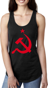 Ladies Soviet Union Tank Top Red Hammer and Sickle Ideal Tanktop - Yoga Clothing for You