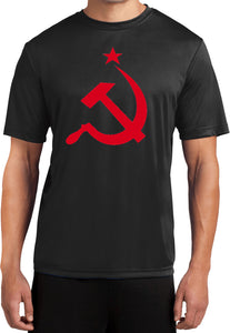 Soviet Union T-shirt Red Hammer and Sickle Moisture Wicking Tee - Yoga Clothing for You