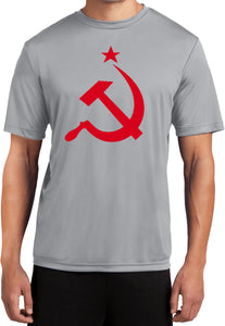 Soviet Union T-shirt Red Hammer and Sickle Moisture Wicking Tee - Yoga Clothing for You