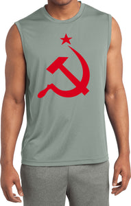 Soviet Union Red Hammer and Sickle Sleeveless Competitor Tee - Yoga Clothing for You