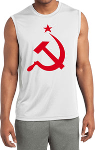 Soviet Union Red Hammer and Sickle Sleeveless Competitor Tee - Yoga Clothing for You