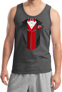 Tuxedo Tank Top Red Vest Tanktop - Yoga Clothing for You