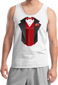 Tuxedo Tank Top Red Vest Tanktop - Yoga Clothing for You