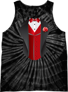 Tuxedo Tank Top Red Vest Tie Dye Tanktop - Yoga Clothing for You