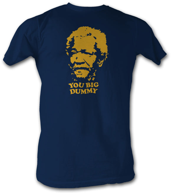 Sanford & Son T-shirt Redd Foxx Big Dummy Adult Navy Blue Tee Shirt - Yoga Clothing for You
