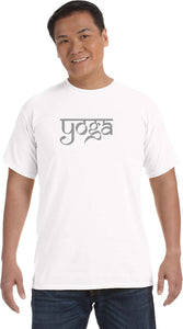 Sanskrit Yoga Text Pigment Dye Yoga Tee Shirt - Yoga Clothing for You