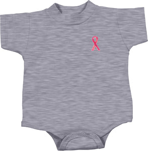 Breast Cancer Sequins Ribbon Pocket Print Infant Romper - Yoga Clothing for You
