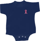 Breast Cancer Sequins Ribbon Pocket Print Infant Romper - Yoga Clothing for You