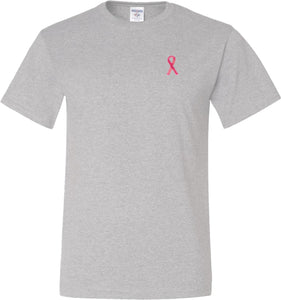 Breast Cancer T-shirt Sequins Ribbon Pocket Print Tall Tee - Yoga Clothing for You