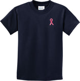 Kids Breast Cancer T-shirt Sequins Ribbon Pocket Print Youth Tee - Yoga Clothing for You