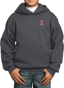 Kids Breast Cancer Hoodie Sequins Ribbon Pocket Print - Yoga Clothing for You