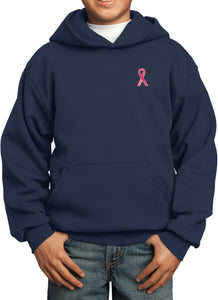 Kids Breast Cancer Hoodie Sequins Ribbon Pocket Print - Yoga Clothing for You
