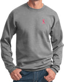 Breast Cancer Sweatshirt Sequins Ribbon Pocket Print - Yoga Clothing for You