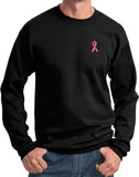 Breast Cancer Sweatshirt Sequins Ribbon Pocket Print - Yoga Clothing for You
