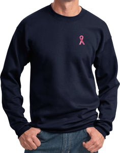 Breast Cancer Sweatshirt Sequins Ribbon Pocket Print - Yoga Clothing for You